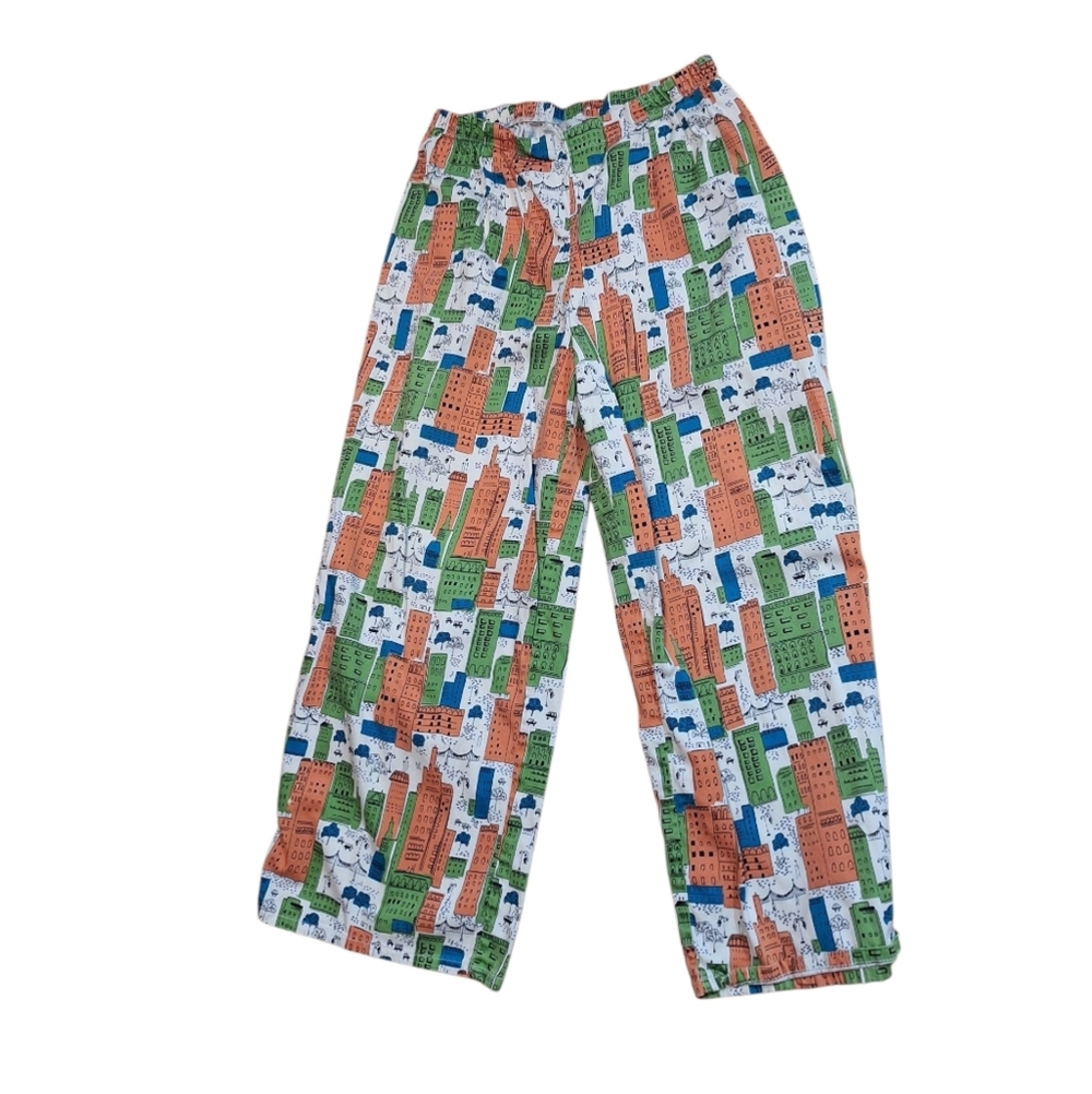 Vintage Liz & Jane City Scape Funky ARTSY Pants Ladies Small ART TEACHER kidcore